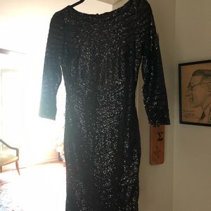 Black sequence dress